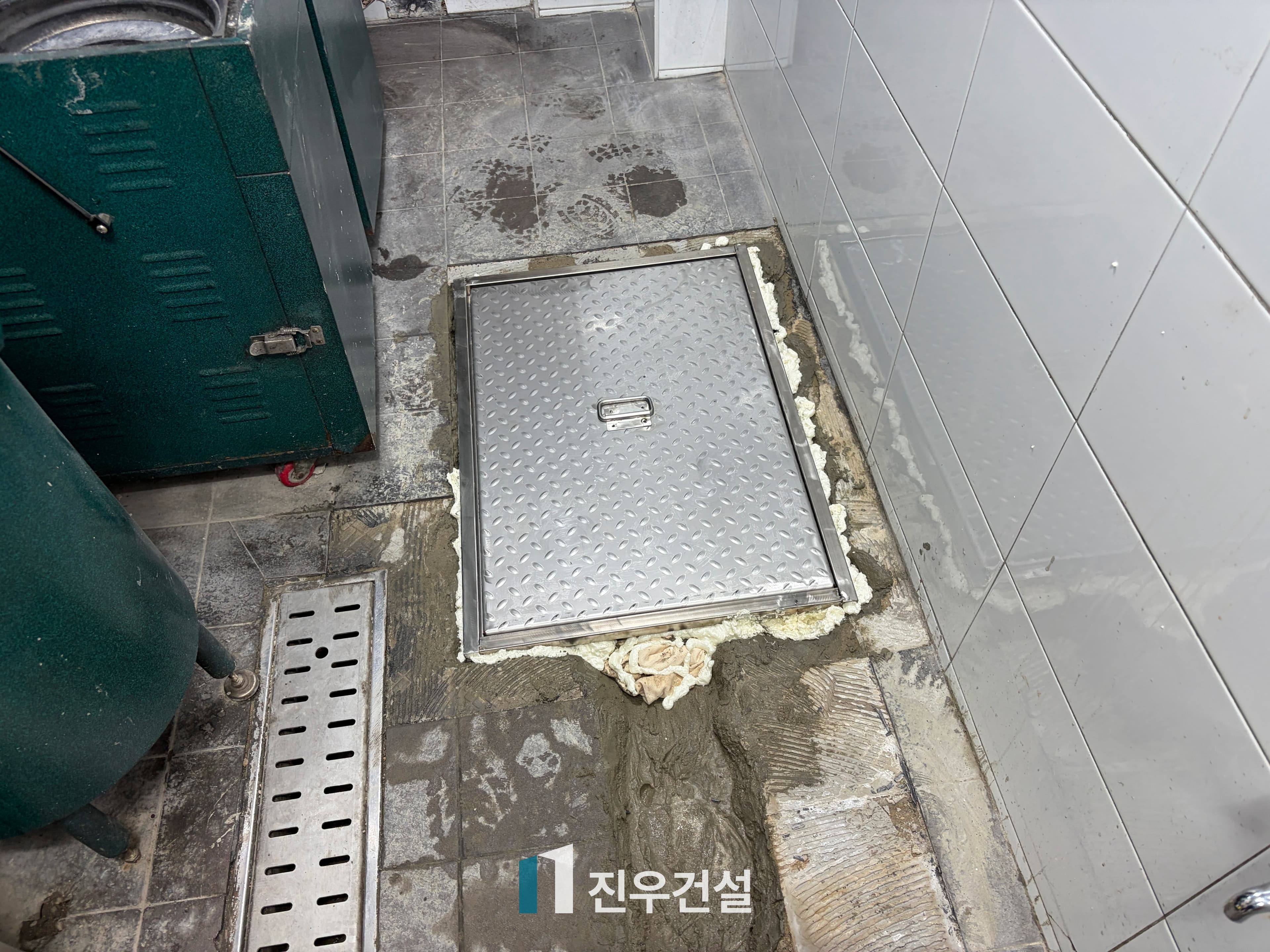 상계동 식당 주방 노후 정화조 철판 덮개 교체 시공 8