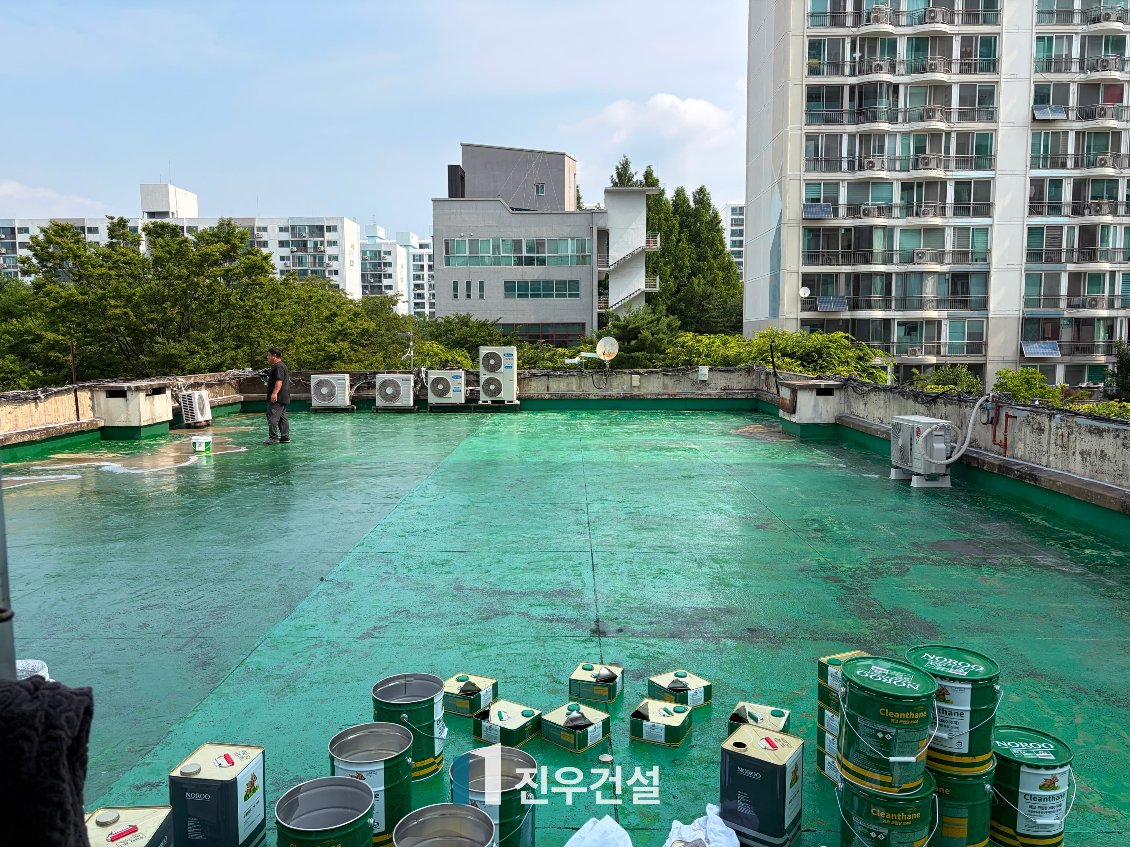 중계동 중계주공8단지 상가건물 옥상 방수 공사 시공사례 10번째 이미지